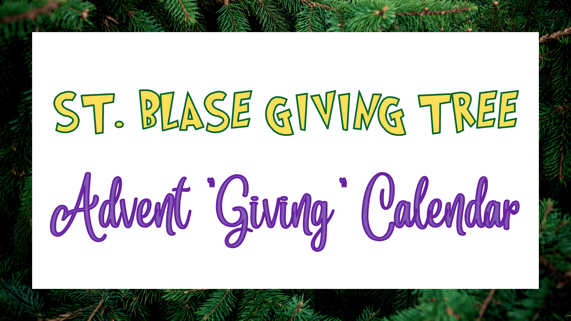 Giving Tree & Advent Giving Calendar 2022