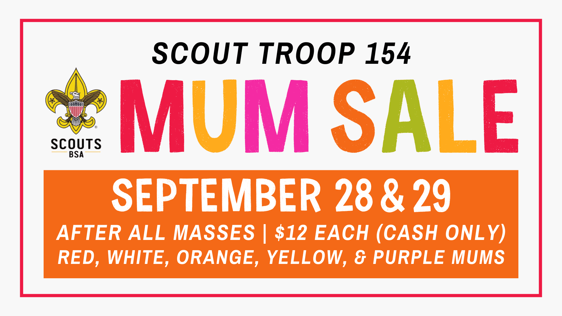 Scout Troop 154 Mum Sale › St. Blase Catholic Church